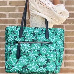 Kate Spade Nylon Large Top Zip Tote Multi Floral